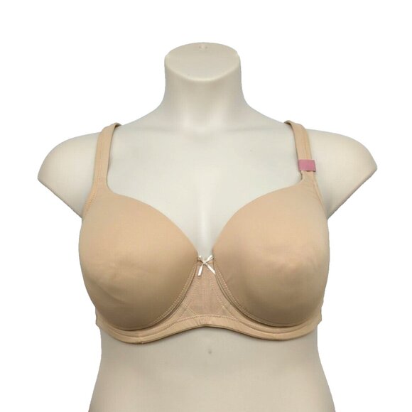 Lane Bryant Cacique Womens Bra Cool Bliss Balconette 42DDD Cafe Mocha Underwire - Picture 2 of 10